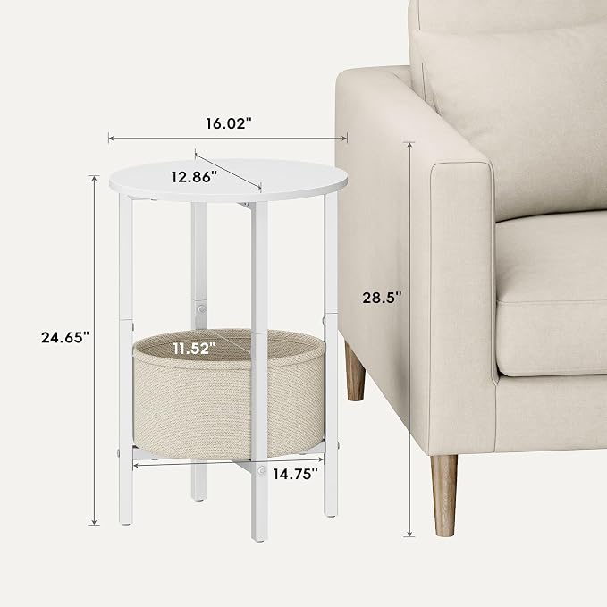 Vagusicc Round Side Table End Table - Image 3