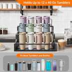 YQBRAO 3-Tier Liquor Bottle Display Shelf, Coffee Syrup Rack Organizer - Image 8