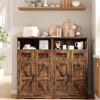 FiveWillowise Rustic Brown Farmhouse Storage Cabinet - Image 4
