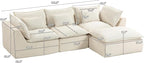 Boneless Couch Sectional Cloud Couch 102.3'' Oversized Modular Sectional Sofa - Image 2