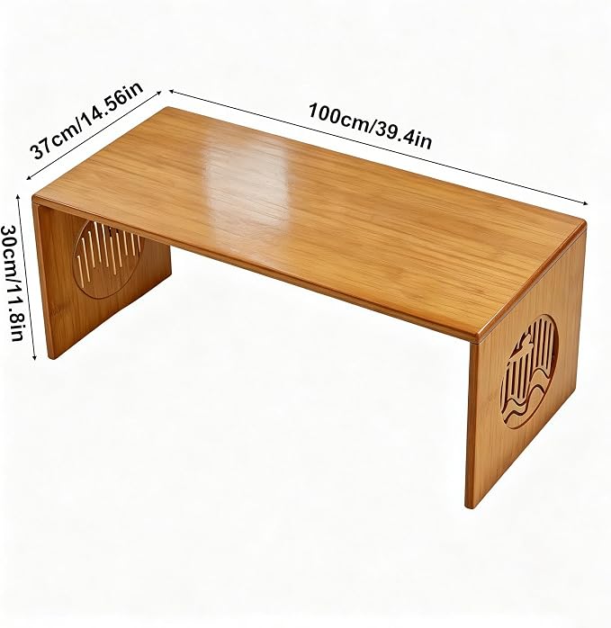 Folding Coffee Table, Foldable Japanese Floor Table No Assembly, Low Coffee - Image 2