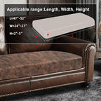ANARACHON Leather Look Couch Cushion Covers Sofa Seat Slipcovers Sets Couches - Image 3