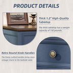 Joaxswe 24" Wide Farmhouse Night Stand Set of 2, Large End Table - Image 7