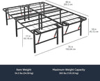 Amazon Basics Foldable Metal Platform Bed Frame - Image 3