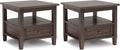 SIMPLIHOME Warm Shaker Solid Wood 20 inch Wide Transitional-Style End Tables in by SimpliHome