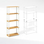 Furinno Turn-S-Tube Storage Shelves Set of 2, 3-Tier Book Shelf, Corner Shelf - Image 5