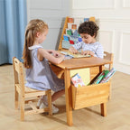 Kids Solid Wood Table and 2 Chair Set - Image 2