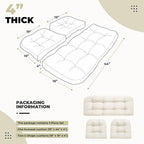 DANGHOOGY Wicker Chair Cushions, Waterproof Outdoor Loveseat Cushions - Image 2