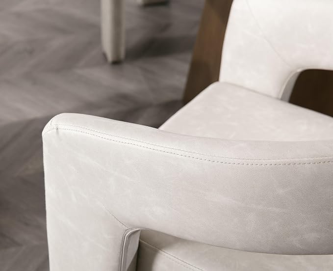 VESCASA Faux Leather Barrel Dining Chair - Image 6