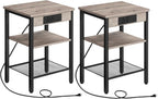 HOOBRO Side Tables Set of 2 by HOOBRO