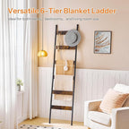HOOBRO Blanket Ladder, 6-Tier Towel Rack - Image 3