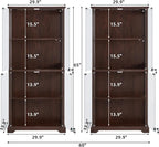 LELELINKY Farmhouse Display Cabinet Set of 2 - Image 3