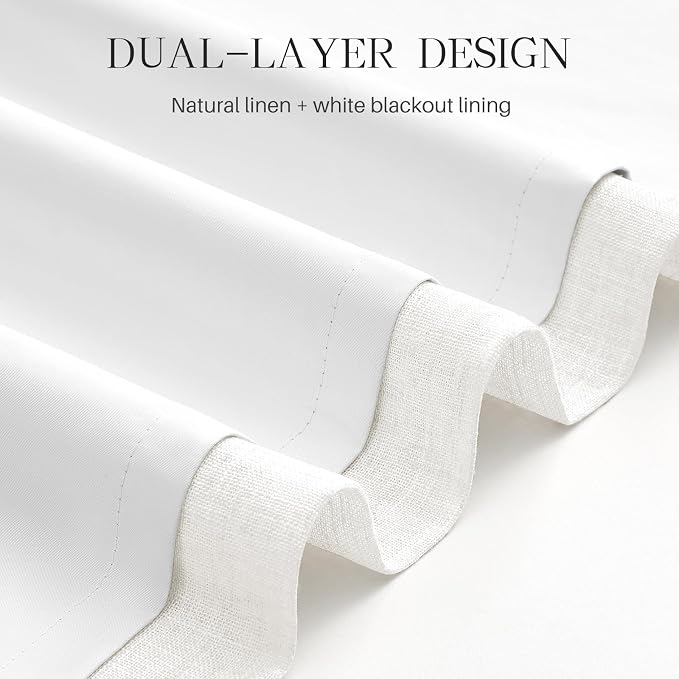 Pinch Pleated Linen Curtains 100% Blackout 84 Inches Long - Image 6