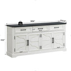 JXQTLINGMU 66" Farmhouse Buffet Cabinet - Image 2