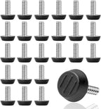 WAFJAMF 24 PCS 1/4‘’ UNC Thread Adjustable Furniture Levelers Screw in Threaded by WAFJAMF