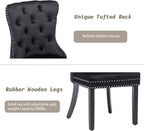 KCC Velvet Dining Chairs Set of 4, Upholstered High-end Tufted Dining Room Chair - Image 7