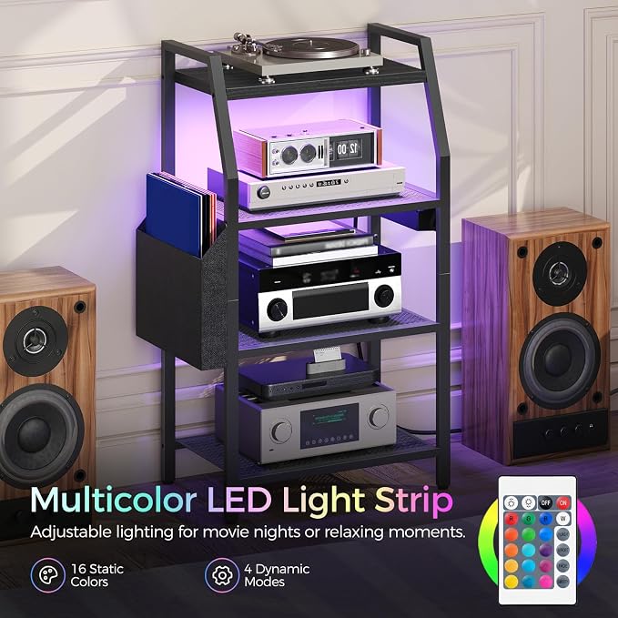 MAHANCRIS 4-Tier AV Media Stand - Image 5