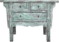 Vintage Distressed Pastel Green Marks Drawers Credenza Side Table Cabinet by ORIENTLIVING