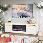PRETZI Fireplace TV Stand with 36" Fireplace Up to 90" TVs, Remote Control - Image 6