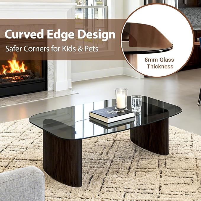 Modern Glass Coffee Table, Coffee Table - Image 2