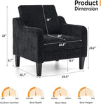 VINGLI Living Room Chairs Set of 2, Play Room - Image 3