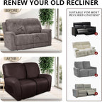 ANARACHON Loveseat Recliner Cover Leather Look Recliner Loveseat Covers - Image 6