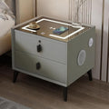 Smart Nightstand with Charging Station, Adjustable LED, USB Ports, Fingerprint by Unknown