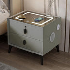 Smart Nightstand with Charging Station, Adjustable LED, USB Ports, Fingerprint by Unknown