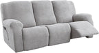 5-Piece Recliner Sofa Covers, Stretch Geometric Strokes Jacquard Recliner Sofa by Unknown