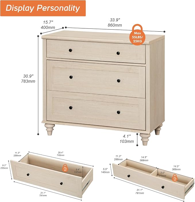 WAMPAT Farmhouse Nightstand - Image 2