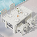 SERWALL Outdoor Dining Table Set, 67‘’ HDPE Patio Dining Set by SERWALL