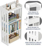 HAYOFAMY Bookshelf, Bookcase for Small Spaces, 4 Tier Shelf White Book - Image 7