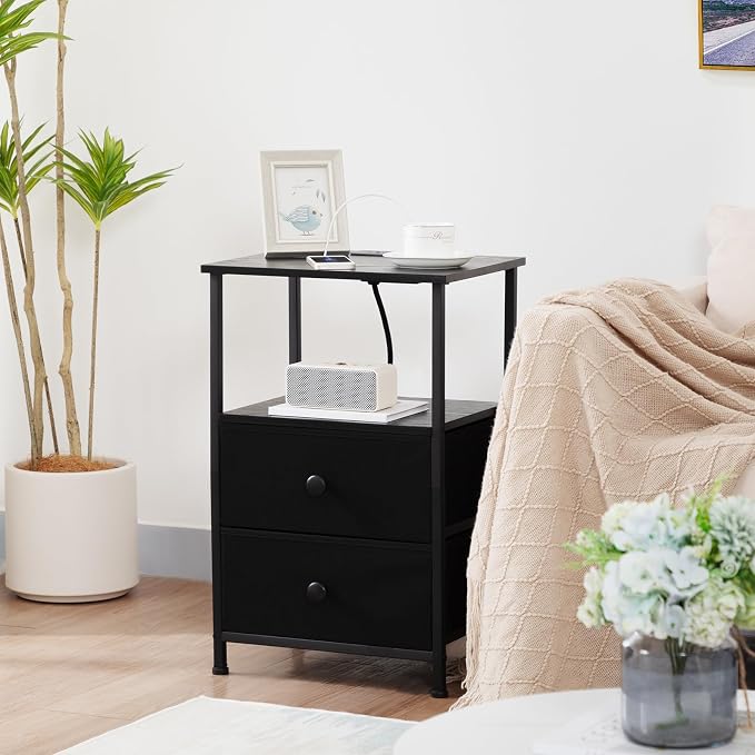 LOAKEKEL Night Stand Set 2, End Tables - Image 7