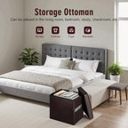 Storage Ottoman, Slim Tall Foot Stool - Image 5