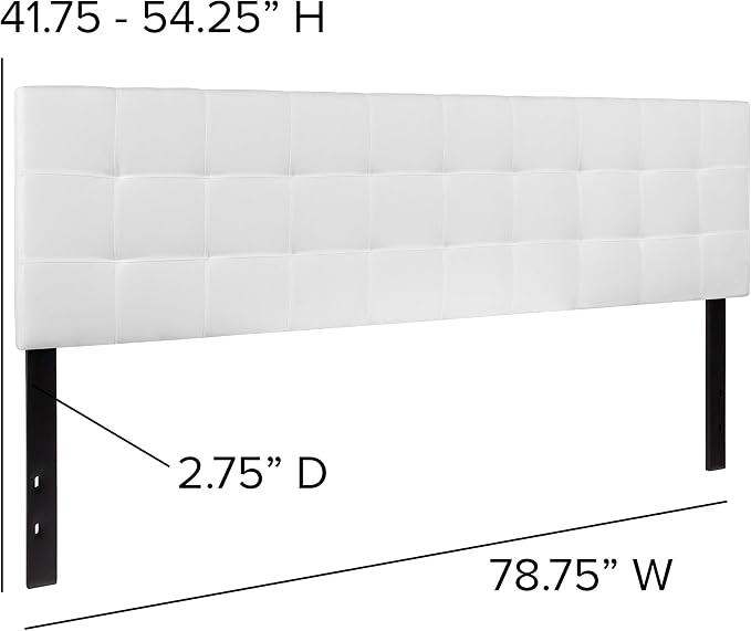 Flash Furniture Bedford Box Stitch Tufted Upholstered King Size Headboard in - Image 2