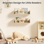 upsimples 2 Pack Nursery Book Shelves, 15.7 Inch Floating Bookshelves - Image 7