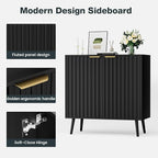 Vrullu Modern Storage Cabinet, Wood Accent Cabinet - Image 5