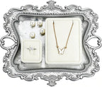 Funly mee 8 x 7 inches Antique Trinket Dish Vintage Jewelry Tray, Ring Holder by Funly+mee