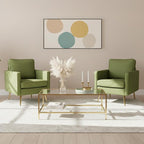 VINGLI Modern PU Leather Accent Chairs Set of 2, Single Sofa Chair by VINGLI