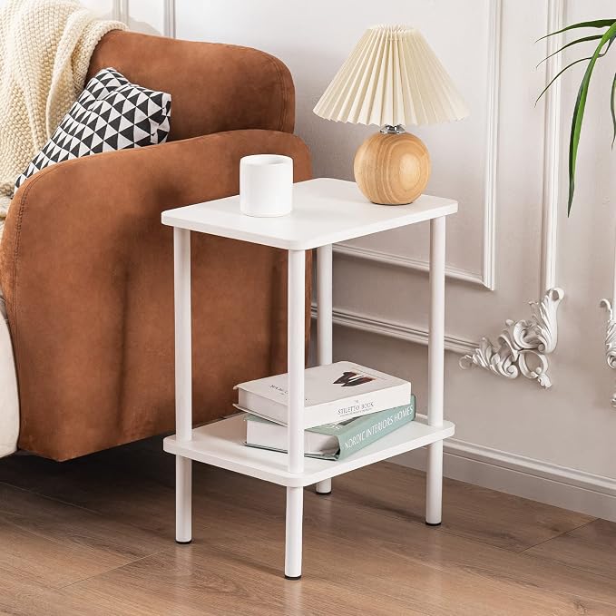Apicizon 2 Tier End Table Set of 2, Small Side Table - Image 2