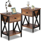 VECELO Nightstands Set of 2, Modern Bedside End Tables, Night Stands by VECELO