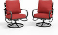 Sophia & William 2 Pieces Patio Furniture Sets Metal Sofa Chairs Patio Cushion by SophiaWilliam