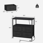 TUTOTAK Large Night Stand with Charging Station, Nightstand with USB and Type-C - Image 3
