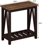 ChooChoo Farmhouse End Table, Rustic Vintage Narrow End Side Table - Image 3