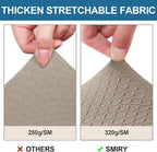 Smiry Waterproof Seat Covers for Dining Room Chairs Set of 2, Stretch Jacquard - Image 4