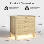 FREDEES 25.6'' Wide Bedside Table - Image 2