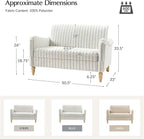 EcoHarbor Living 50.5" Mid-Century Modern Couch, Upholstered Sofa - Image 2