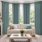 MIULEE 84 Inch Length Dusty Blue Blackout Bedroom Curtains Set of 4 | Thermal by MIULEE