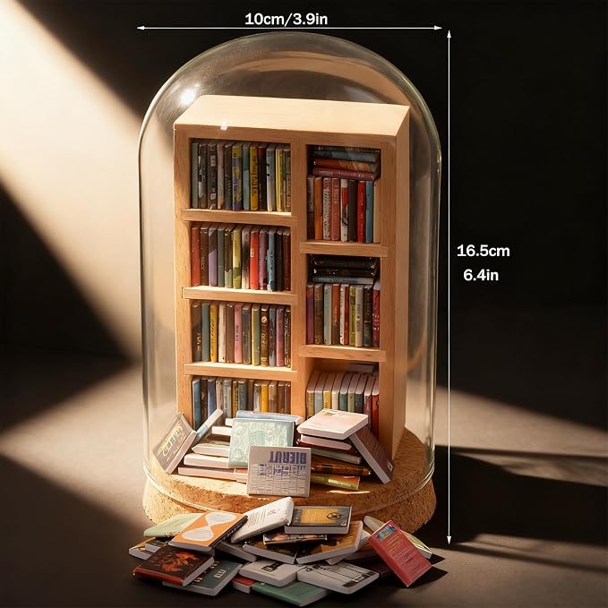 Anxiety Bookshelf, Miniature Bookcase, Mini Bookshelves - Image 2
