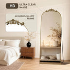 MISSDAY Vintage Baroque Full Length Mirror, Full Metal Frame Stand Up Retro - Image 7